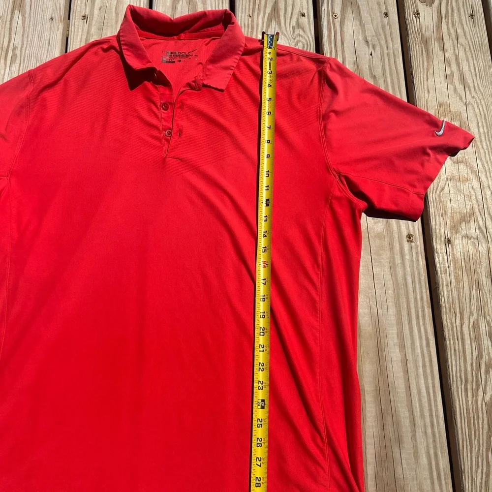 Nike Golf Polo Shirt Adult Men's Extra Large Red‎ Embroidered Short Sleeve